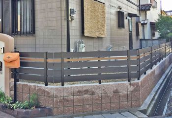 フェンス 樹脂製フェンス 施工例 滋賀県 草津市